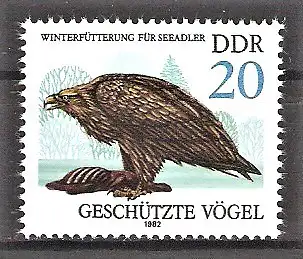 Briefmarke DDR Mi.Nr. 2703 ** Geschützte Greifvögel 1982 / Seeadler
