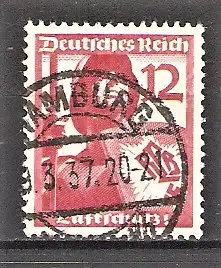 Briefmarke Deutsches Reich Mi.Nr. 645 o VOLLSTEMPEL HAMBURG / Luftschutz 1937