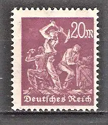 Briefmarke Deutsches Reich Mi.Nr. 241 ** 20 M Bergarbeiter nach links - Freimarke 1922