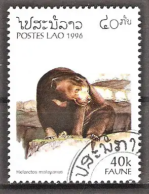 Briefmarke Laos Mi.Nr. 1504 o Malaienbär (Helarctos malayanus)
