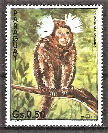 Briefmarke Paraguay Mi.Nr. 3852 ** Weißbüscheläffchen (Callithrix jacchus)