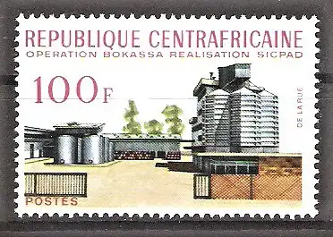 Briefmarke Zentralafrikanische Republik Mi.Nr. C 206 ** „Operation Bokassa“ 1970 / Mehl-Mühle