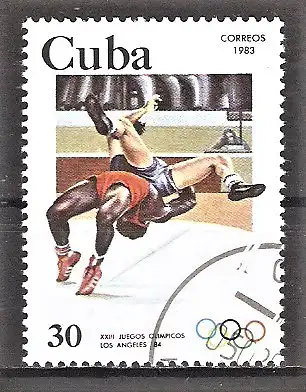 Briefmarke Cuba Mi.Nr. 2720 o Olympische Sommerspiele Los Angeles 1984 / Ringen