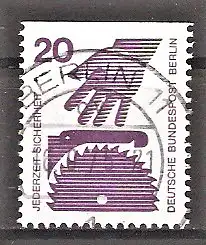 Briefmarke Berlin Mi.Nr. 404 C o Vollstempel Berlin / 20 Pf. Unfallverhütung 1974 / Kreissäge