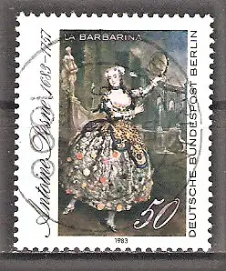 Briefmarke Berlin Mi.Nr. 700 o 300. Geburtstag von Antoine Pesne 1983 / Französischer Maler / Gemälde "La Barbarina"