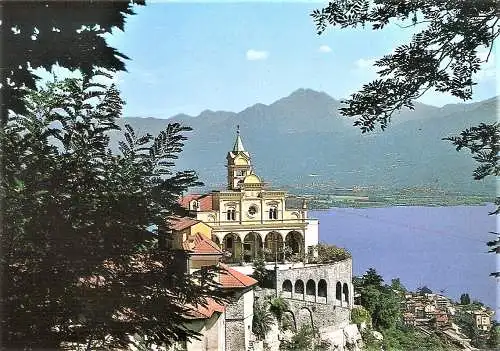 Ansichtskarte Schweiz - Locarno-Orselina / Wallfahrtskirche Madonna del Sasso (2605)
