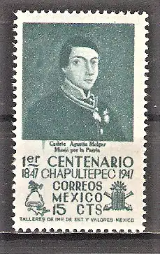 Briefmarke Mexiko Mi.Nr. 932 ** 100. Jahrestag der Schlachten 1947 / Kadett Augustin Melgar
