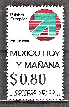 Briefmarke Mexiko Mi.Nr. 1535 ** Ausstellung „Mexiko heute und morgen“ 1976