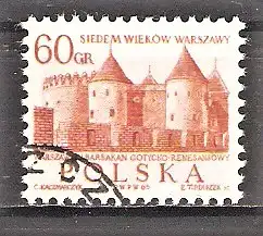 Briefmarke Polen Mi.Nr. 1601 o 700 Jahre Warschau 1965 / Warschauer Barbakan
