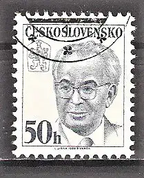 Briefmarke Tschechoslowakei Mi.Nr. 2698 o 70. Geburtstag von Gustáv Husák 1983 / 7. Staatspräsident