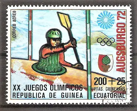 Briefmarke Äquatorial-Guinea Mi.Nr. 64 o Olympische Sommerspiele München 1972 / Kanuslalom (Einer)