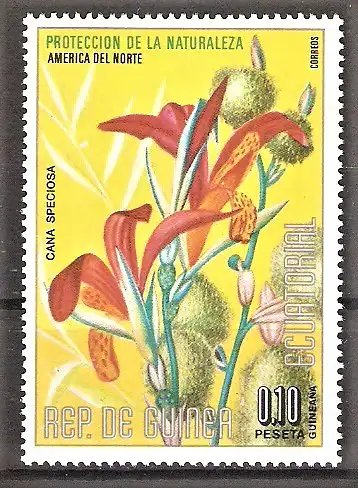Briefmarke Äquatorial-Guinea Mi.Nr. 421 ** Nordamerikanische Blumen und Kakteen 1974 / Dolichothele longimamma