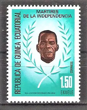 Briefmarke Äquatorial-Guinea Mi.Nr. 1604 ** Kämpfer für die Unabhängigkeit 1979 / Salvador Ndongo Ekang