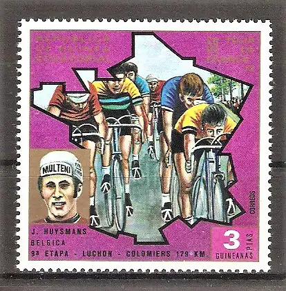 Briefmarke Äquatorial-Guinea Mi.Nr. 261 ** 59. Tour de France 1972 / Jos Huysmans