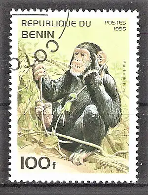 Briefmarke Benin Mi.Nr. 693 o Schimpanse (Pan troglodytes)
