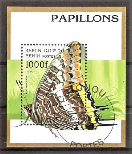 Briefmarke Benin Mi.Nr. 784 o / Block 16 o Erdbeerbaumfalter