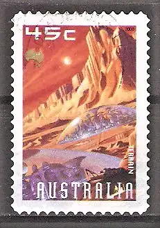 Briefmarke Australien Mi.Nr. 1996 BA o Der Weltraum 2000 / Besiedlung des Mars - Marssiedlungen