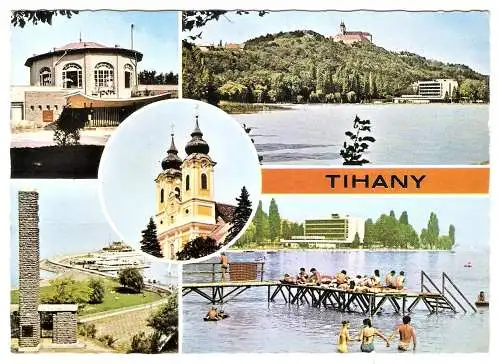 Ansichtskarte Ungarn - Tihany / Mehrbildkarte mit Sehenswürdigkeiten (1813)