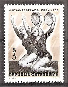 Briefmarke Österreich Mi.Nr. 1191 ** Gymnaestrada Wien 1965 / Turnerinnen mit Tamburin