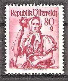 Briefmarke Österreich Mi.Nr. 908 ** Trachten 1948 / Steiermark, Ennstal