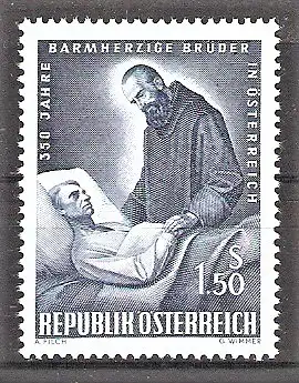 Briefmarke Österreich Mi.Nr. 1155 ** Barmherzige Brüder in Österreich 1964 / Pater Gabriel von Ferrara - Arzt