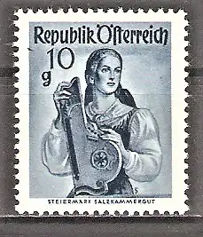 Briefmarke Österreich Mi.Nr. 895 ** Trachten 1948 / Steiermark, Salzkammergut