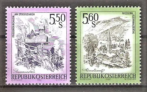 Briefmarke Österreich Mi.Nr. 1710-1711 ** Schönes Österreich 1982 / Kompletter Satz !