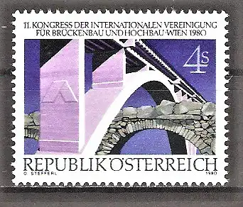 Briefmarke Österreich Mi.Nr. 1653 ** Kongress der Internationalen Vereinigung für Brückenbau und Hochbau Wien 1980