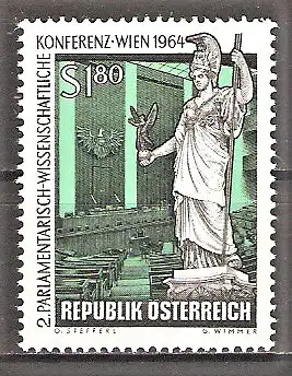 Briefmarke Österreich Mi.Nr. 1152 ** Parlamentarisch-Wissenschaftliche Konferenz in Wien 1964 / Pallas Athene