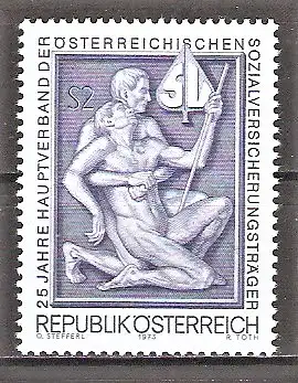 Briefmarke Österreich Mi.Nr. 1415 ** 25 Jahre Hauptverband der österreichischen Sozialversicherungsträger 1973