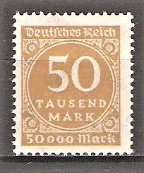 Briefmarke Deutsches Reich Mi.Nr. 275 ** 50 TSD. Ziffern im Kreis / Freimarke 1923