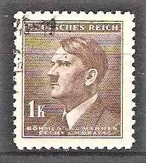Briefmarke Böhmen und Mähren Mi.Nr. 95 o Freimarke 1942 / Adolf Hitler