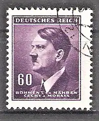 Briefmarke Böhmen und Mähren Mi.Nr. 93 o Freimarke 1942 / Adolf Hitler