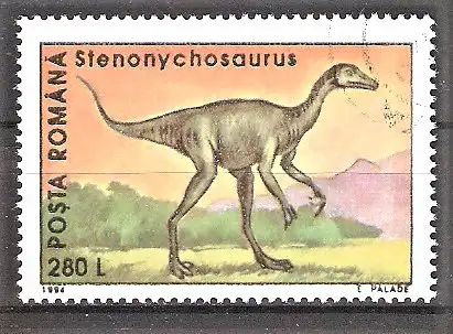Briefmarke Rumänien Mi.Nr. 4977 o Stenonychosaurus