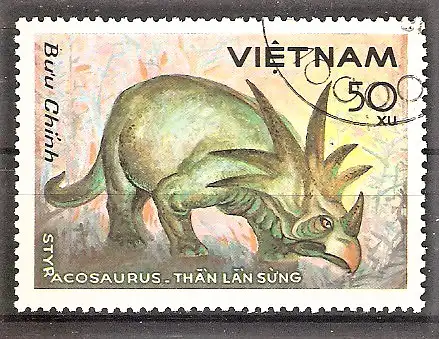 Briefmarke Vietnam Mi.Nr. 1480 o Styracosaurus