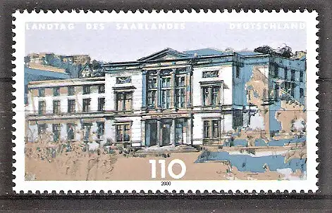Briefmarke BRD Mi.Nr. 2153 ** Landesparlamente in Deutschland 2000 / Landtag des Saarlandes, Saarbrücken