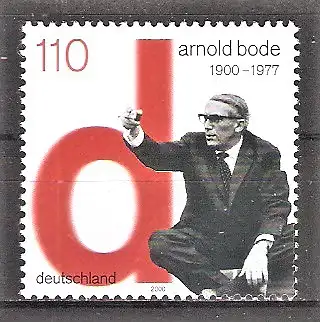 Briefmarke BRD Mi.Nr. 2155 ** 100. Geburtstag von Arnold Bode 2000 / Maler und Graphiker, Initiator der „documenta“