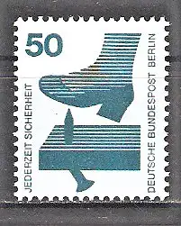 Briefmarke Berlin Mi.Nr. 408 A ** 50 Pf. Unfallverhütung 1971 / Nagel im Brett