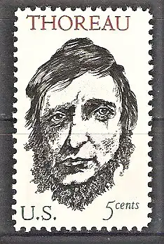 Briefmarke USA Mi.Nr. 925 ** 150. Geburtstag von Henry David Thoreau 1967 / Schriftsteller und Philosoph