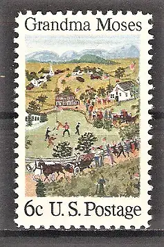 Briefmarke USA Mi.Nr. 980 ** Amerikanische Folklore 1969 / Grandma Moses