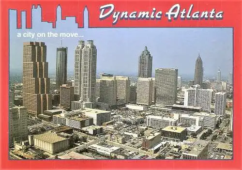 Ansichtskarte USA - Atlanta / Dynamic Atlanta a city on the move... - Panorama (2170)