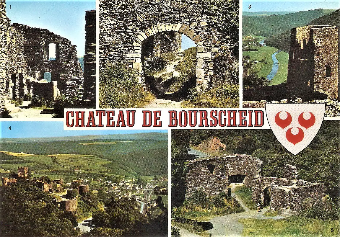 Ansichtskarte Luxemburg - Bourscheid / Chateau de Bourscheid (1679)