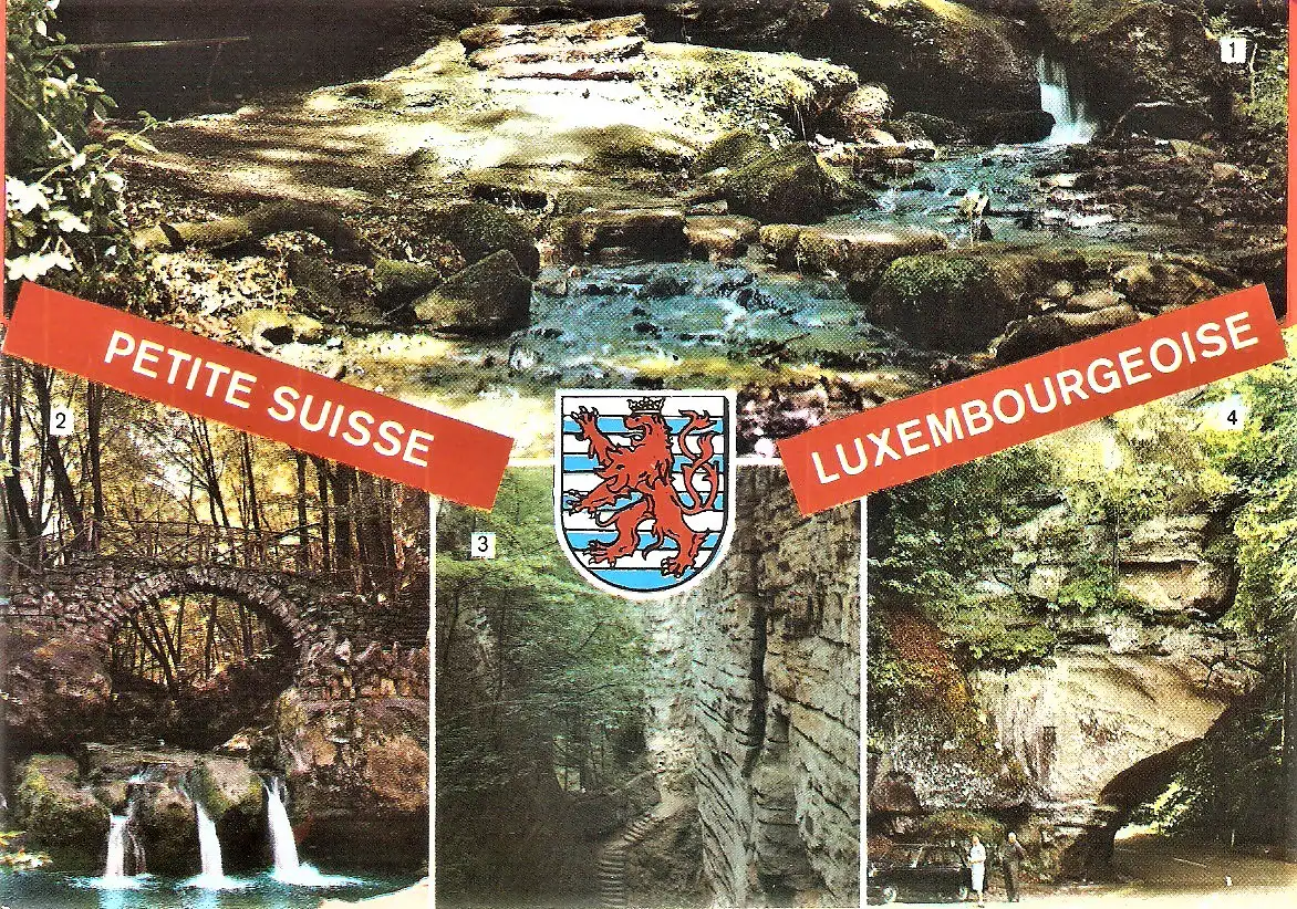Ansichtskarte Luxemburg - Petite Suisse / Hallerbach, Schiessentümpel, Gorge du Loup, Chaire à prêcher (1986)