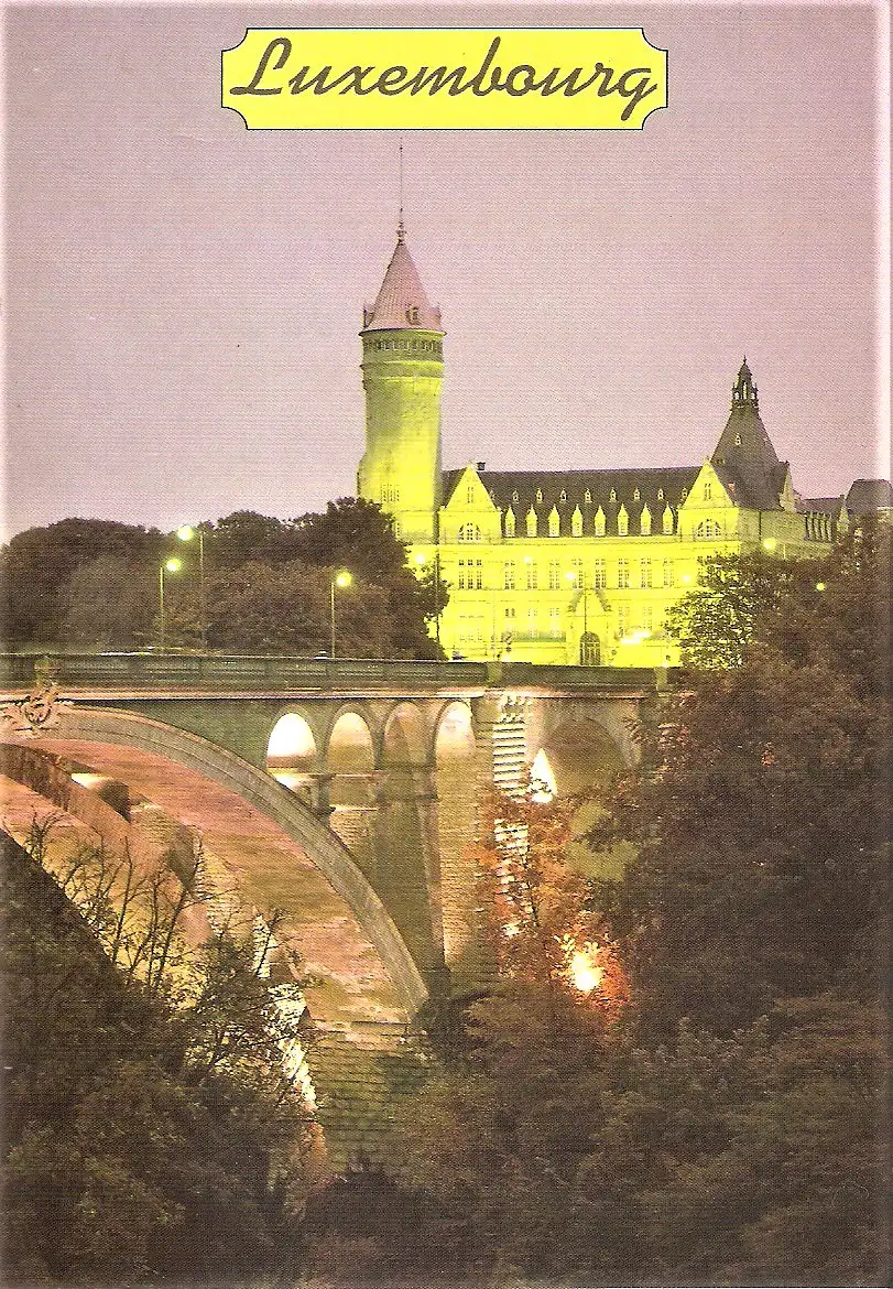 Ansichtskarte Luxemburg - Adolphe-Brücke (1984)