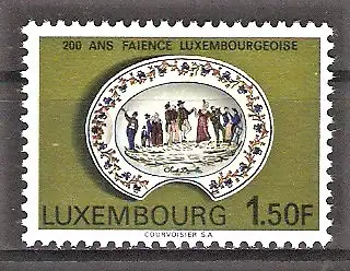 Briefmarke Luxemburg Mi.Nr. 754 ** 200 Jahre Luxemburger Fayence 1967 / Bartschüssel
