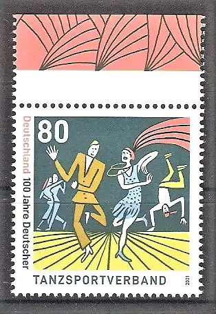 Briefmarke BRD Mi.Nr. 3639 ** Oberrand - 100 Jahre Deutscher Tanzsportverband 2021