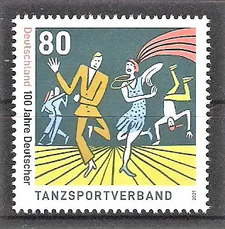 Briefmarke BRD Mi.Nr. 3639 ** 100 Jahre Deutscher Tanzsportverband 2021