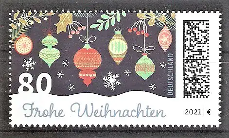 Briefmarke BRD Mi.Nr. 3640 ** Weihnachten 2021 / Böhmische Christbaumkugeln