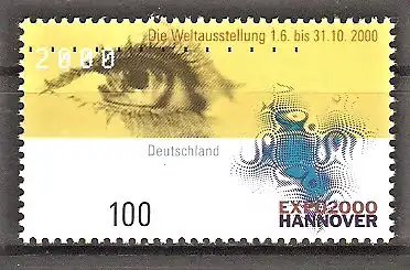 Briefmarke BRD Mi.Nr. 2089 ** Weltausstellung EXPO 2000 in Hannover