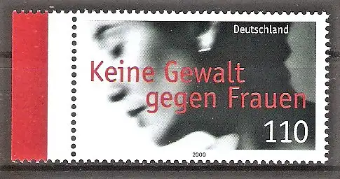 Briefmarke BRD Mi.Nr. 2093 ** Seitenrand links - Keine Gewalt gegen Frauen 2000